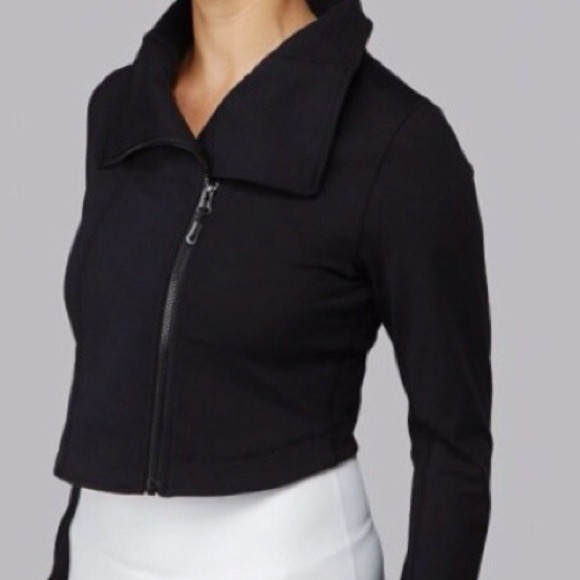 lululemon athletica Jackets & Blazers - Lululemon Black Principal Cropped Motto Jacket
